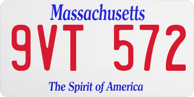 MA license plate 9VT572