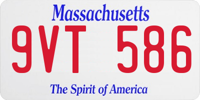 MA license plate 9VT586