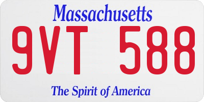 MA license plate 9VT588
