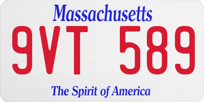 MA license plate 9VT589