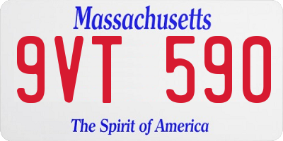 MA license plate 9VT590