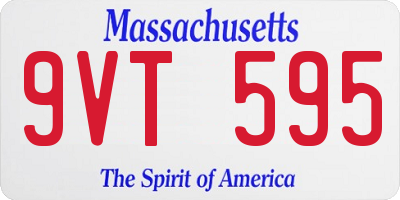 MA license plate 9VT595