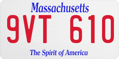 MA license plate 9VT610