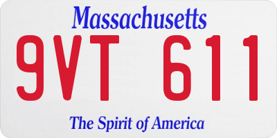 MA license plate 9VT611