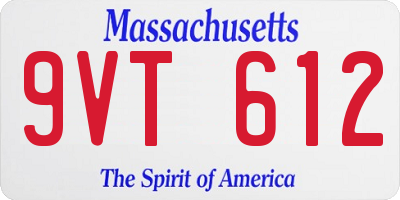 MA license plate 9VT612
