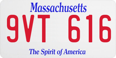 MA license plate 9VT616