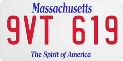 MA license plate 9VT619