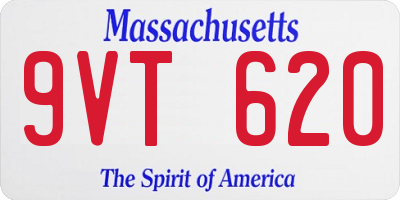 MA license plate 9VT620