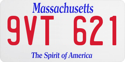 MA license plate 9VT621