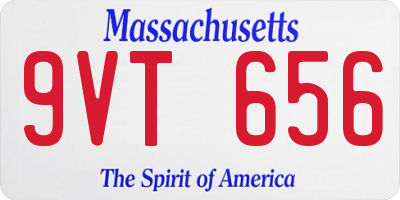 MA license plate 9VT656