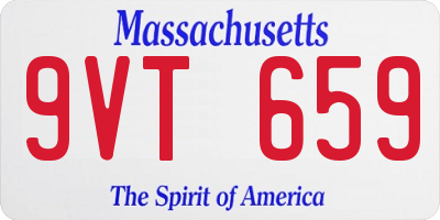 MA license plate 9VT659