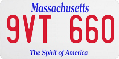 MA license plate 9VT660