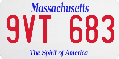 MA license plate 9VT683