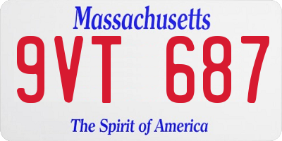 MA license plate 9VT687