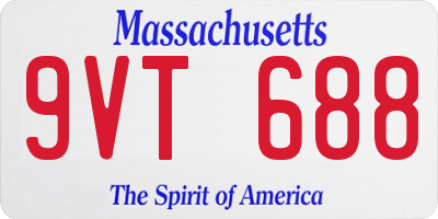 MA license plate 9VT688