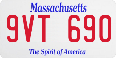 MA license plate 9VT690