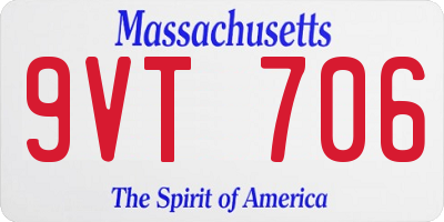 MA license plate 9VT706
