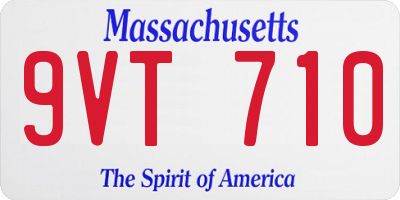 MA license plate 9VT710