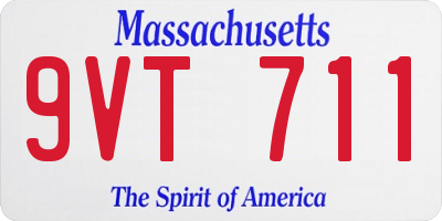 MA license plate 9VT711