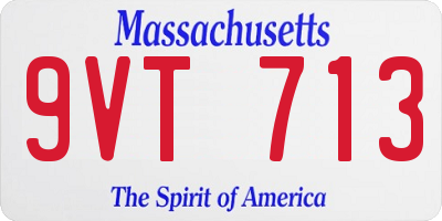 MA license plate 9VT713