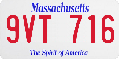 MA license plate 9VT716