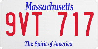 MA license plate 9VT717