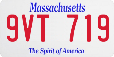 MA license plate 9VT719