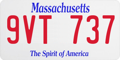 MA license plate 9VT737