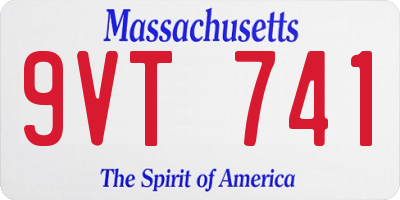 MA license plate 9VT741