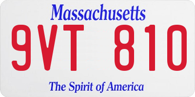 MA license plate 9VT810