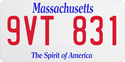 MA license plate 9VT831