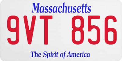 MA license plate 9VT856