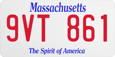MA license plate 9VT861