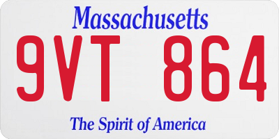 MA license plate 9VT864