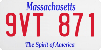 MA license plate 9VT871