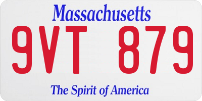 MA license plate 9VT879