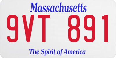 MA license plate 9VT891