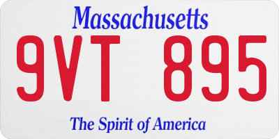 MA license plate 9VT895