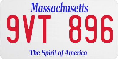 MA license plate 9VT896