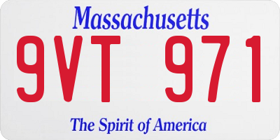 MA license plate 9VT971