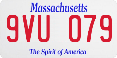 MA license plate 9VU079