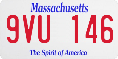 MA license plate 9VU146