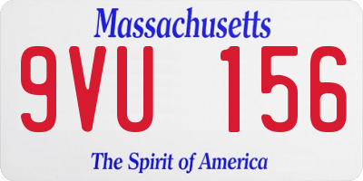 MA license plate 9VU156