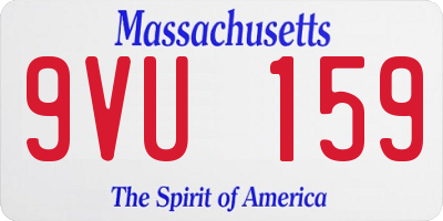 MA license plate 9VU159