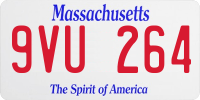MA license plate 9VU264