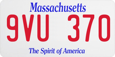 MA license plate 9VU370