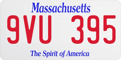MA license plate 9VU395