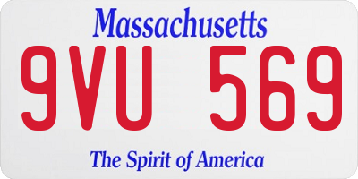 MA license plate 9VU569