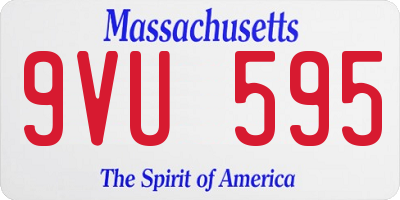 MA license plate 9VU595