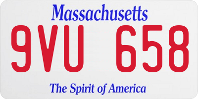 MA license plate 9VU658
